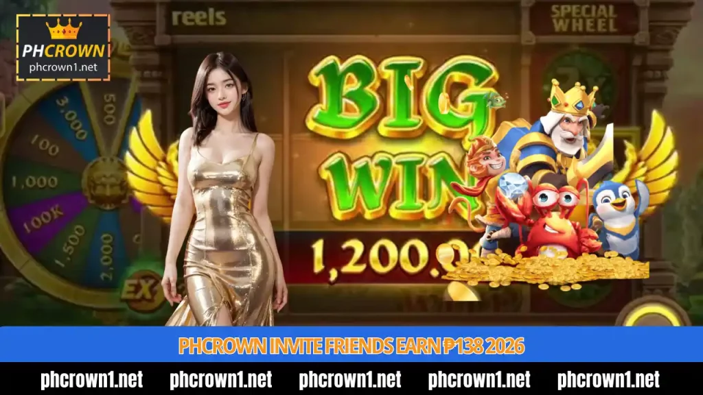 PHCROWN Invite Friends Earn ₱138 2026 - Unlimited Referral Cash